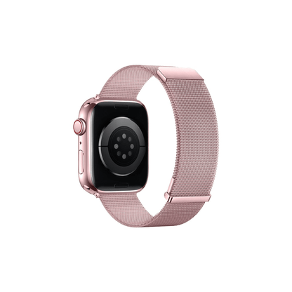 Smartbandz Milanaise in Rosépink – modernes Edelstahlarmband mit Magnetverschluss