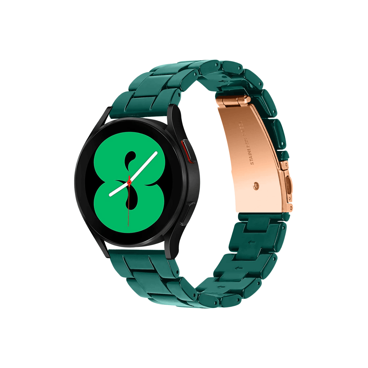 Grünes Noble Resinarmband mit schimmerndem Farbverlauf – leicht, bequem und elegant, passend für Samsung Galaxy, Garmin & Amazfit Smartwatches (20 mm)