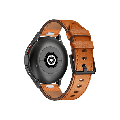 Veridian Lederarmband Braun – Seitenansicht mit robuster Dornschließe