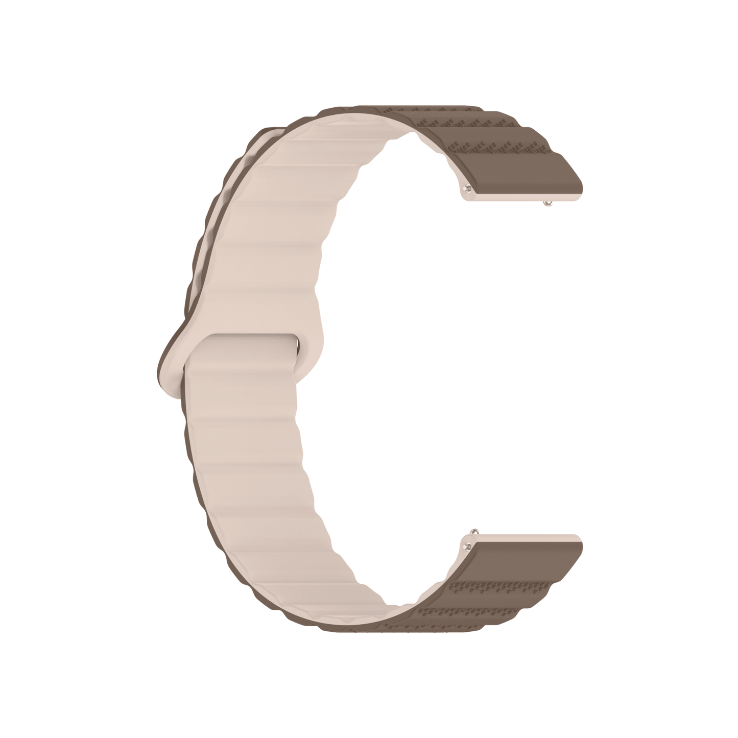 Versa Silikonarmband in Brown-Apricot – zweifarbiger Eyecatcher mit flexiblem Magnetverschluss