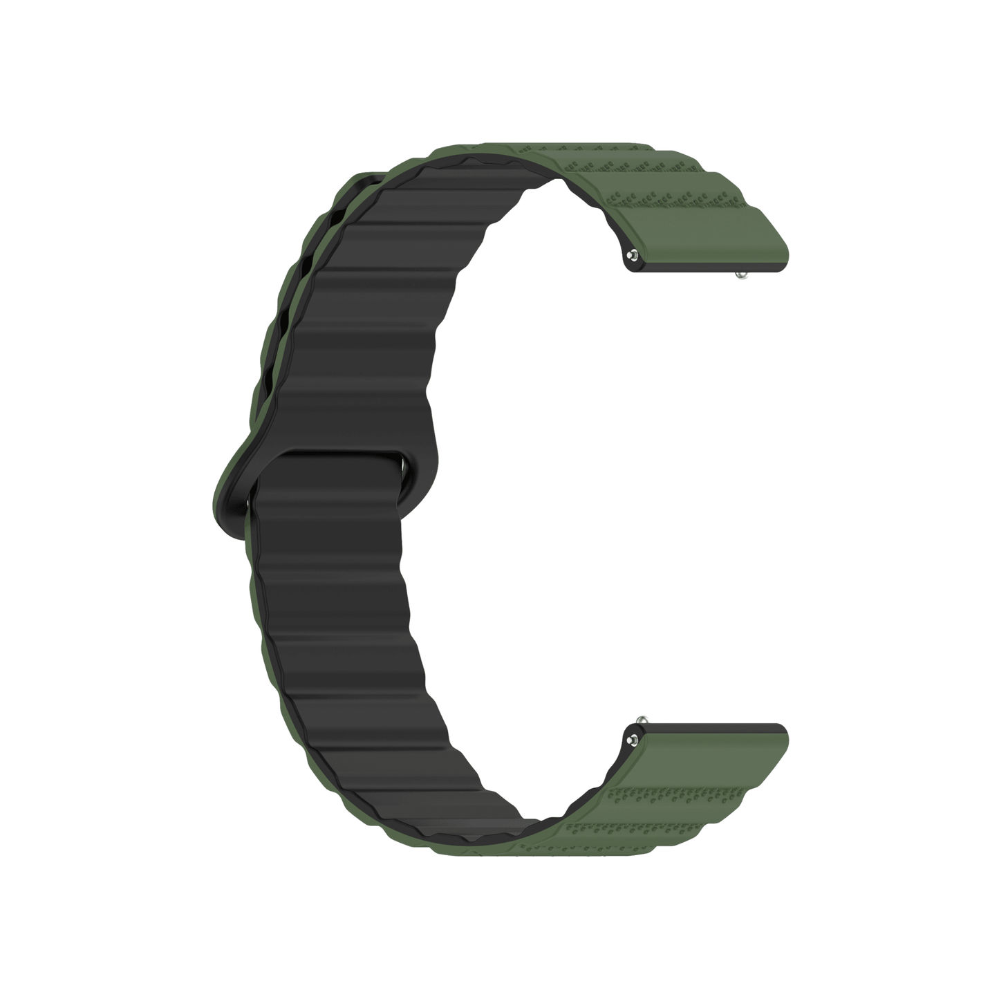Versa Armband in Schwarz-Grün – kraftvoller Look mit ergonomischem Magnetverschluss für 20 mm Watches