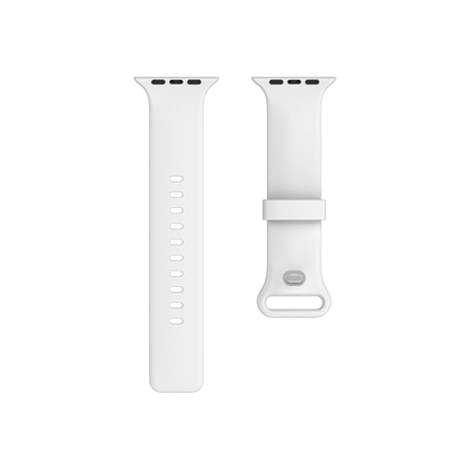 Flexibles Armband in Weiß – wasserresistent, glatt & perfekt für aktive Apple Watch Träger